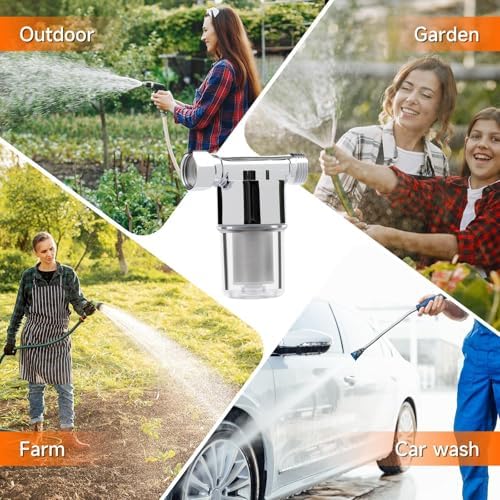 40 Micron Brass Sediment Filter, Reusable Sediment Water Filter for Washing Machine, Shower,Gardens, Well Water Traps Sand Particles, Rust, and Copper Shavings (Chrome) - Image 6