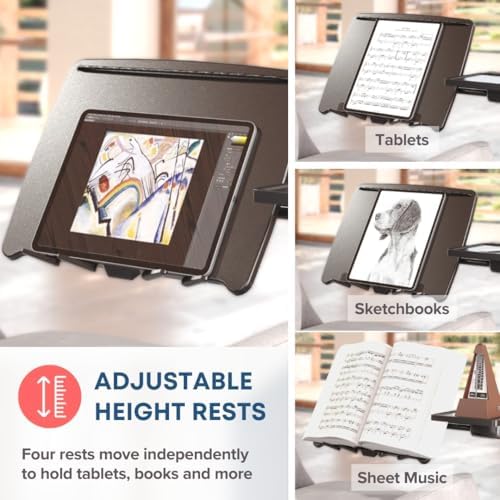 LEVO G2 Deluxe Rolling Laptop Stand, Height-Adjustable Desk with Mouse Tray - Image 6