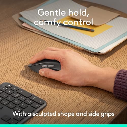 Logitech Signature Comfort M840 L Wireless Mouse Bluetooth - Graphite - Image 3
