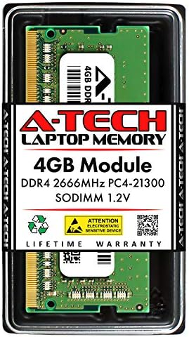 A-Tech DDR4 RAM 4GB 2666MHz PC4-21300 SODIMM Laptop Memory by A-TechComponents