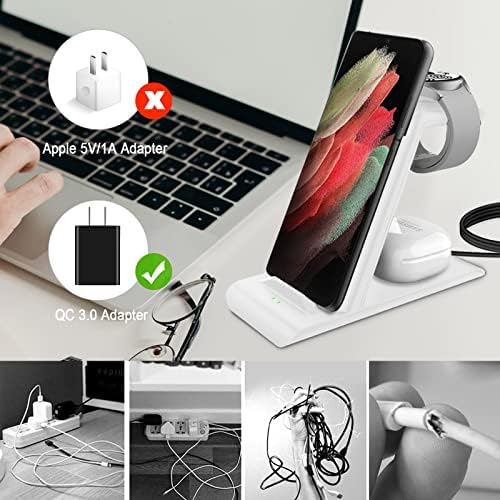 Wireless Charging Station for Samsung Wireless Charger Galaxy S26 Ultra/S25/S24/S23/S22/Note20 Z Fold Flip7 Galaxy Watch 8/7/6/5/4/3 Active 2/1 Stand Galaxy Buds4/4 Pro/3/2 Pro/Live Multiple Devices - Image 6