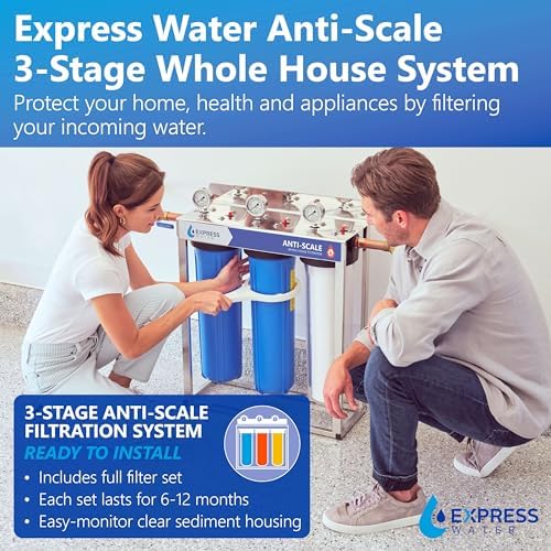 Express Water Whole House Water Filter System, Anti-Scale, 3-Stage - Image 2