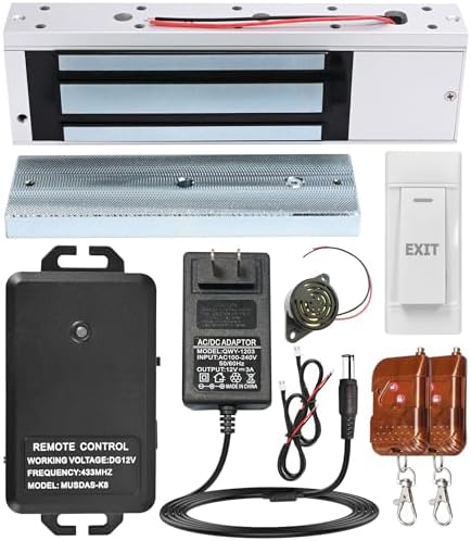 Access Control System with Remote Control – 1200lbs Magnetic Door Lock Kit, 12V Fail Safe NC Mode, Secure & Easy DIY Installation for Smart Home Entry, Works with Wooden & Metal Doors by NCLTHS