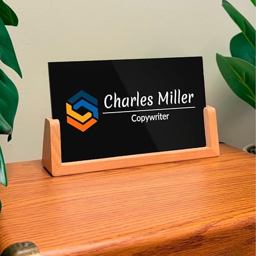 Professional Office Name Plate - Custom Name Plate with Led Stand Acrylic Custom Name Plate for Office Decor Corporate Gift Gift for Team Members Valentines Day (Design 5) - Image 4