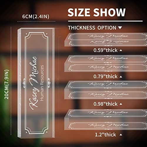 SalaGraphics Custom Engraved Acrylic Name Plates for Desks, Office Desk Plate Personalized, Decor Nameplate, Nurse Manager Employee Teacher Appreciation Gifts, Accessories (Flowers G) - Image 5