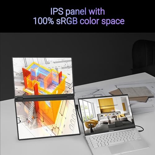 ASUS ZenScreen Duo MB14FCD 14 Inch Foldable Dual-Screen Portable Monitor - Image 2