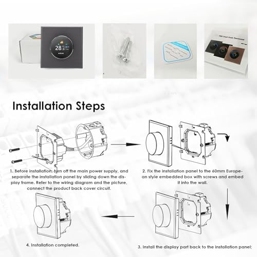 VINGVO Smart Knob Thermostat for Home Climate Control, 41 to 95°F - Image 3