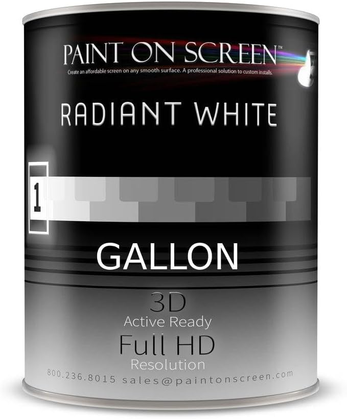 Projection Screen Paint (Radiant Whte - Gallon) by Paint+on+Screen