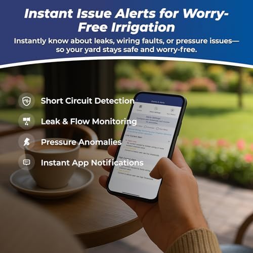 Outdoor Smart Sprinkler Controller 4 Zone, WiFi Automatic Irrigation Timer, Easy-Use App, Flexible Programs, Save Water via Rain, Wind&Freeze Skip, Quick Install, with Alexa - Image 5