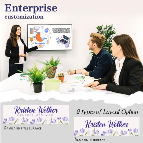 Custom Office Name Plate for Desk - Desk Name Plate Personalized Gifts for Coworkers, Boss, Employees, Teacher, Nurse - Office Desk Decor for Women Men - Employee Appreciation Gifts (Purple Violet) - Image 5