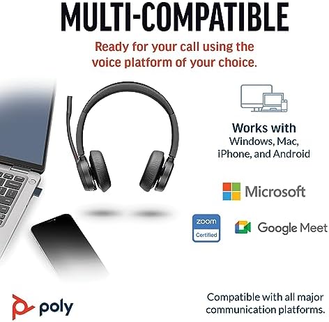 POLY Voyager 4320 UC | Bluetooth Wireless Headset with Noise-Canceling Mic - Image 6