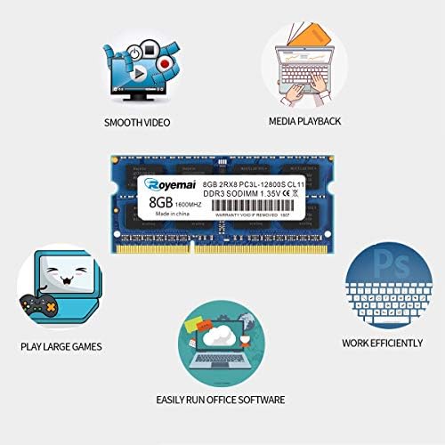 DDR3 12800S 16GB Kit (2x8GB), Royemai PC3L-1600MHz 2Rx8 Laptop Notebook RAM Memory for Early/Mid/Late 2011, Mid/Late 2012, Early/Late 2013, Late 2014, Mid 2015 MacBook Pro, iMac, Mac mini - Image 7