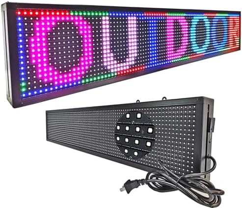HS Programmable Scrolling Led sign Outdoor Digital Open Neon P10 39''x8'' by HUASHENKEXIAN