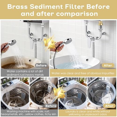 2 Pack Sediment Water Filter, 50 Micron Inline Pre-Filter with Adapters - Image 3