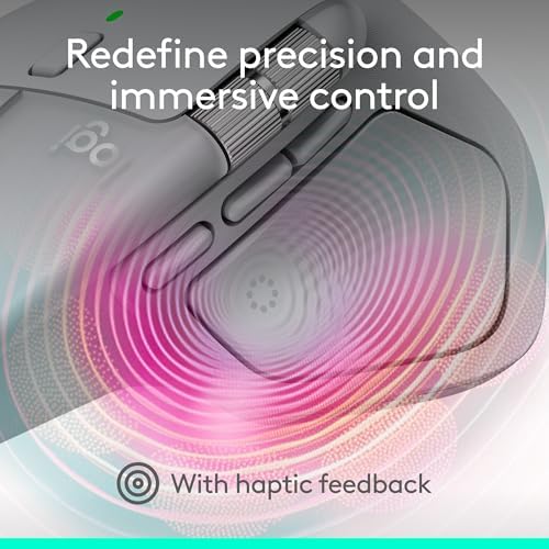 Logitech MX Master 4 Ergonomic Wireless Mouse with Haptics - Pale Gray - Image 2