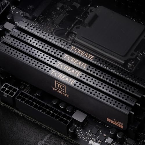 TEAMGROUP T-Create Expert Overclocking 10L DDR5 64GB Kit (2 x 32GB) 6000MHz (PC5-48000) CL38-46-46-84 Intel XMP 3.0 & AMD Expo Compatible Desktop Memory Module Ram Black - CTCED564G6000HC38JDC01 - Image 2