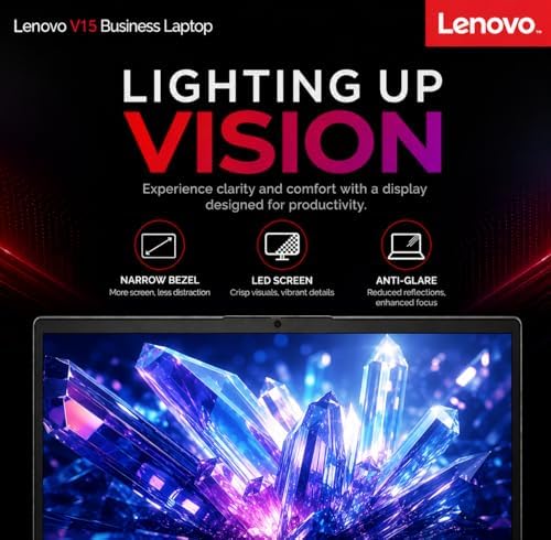 Lenovo V15 Business Laptop | 15.6" FHD LED Display | Intel N-Series Quad-Core Processor | 8GB DDR5 RAM | 128GB PCIE SSD | Ethernet (RJ-45) | HDMI | Dolby Audio | Wi-Fi 6 | Windows 11 Pro - Image 4