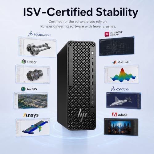 HP Z2 SFF G1i Workstation Desktop (Intel Ultra 7 265, NVIDIA RTX A1000 8GB, 64GB DDR5, 2TB SSD), Business Small Form Factor, Support 8K Display, for Engineer, Designer, 2X DisplayPort, Win 11 Pro - Image 6