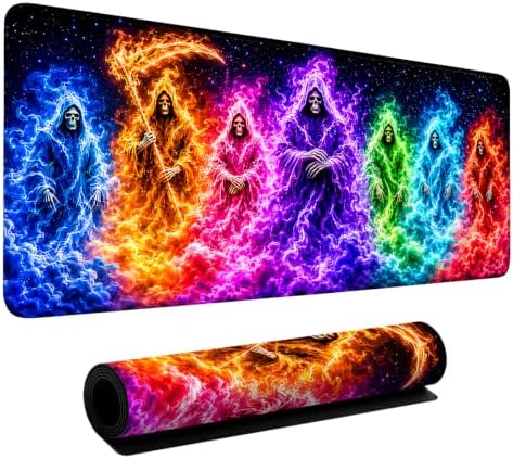 Halloween Killers Extended Gaming Mouse Pad 35.4"x15.7" Large Extended Pad Desk Mat Anti-Slip Rubber Base & Durable Stitched Edges for Gamers Smooth Mouse Pad Writing Surface for Desk Office/Home by LEIWEIHOPE