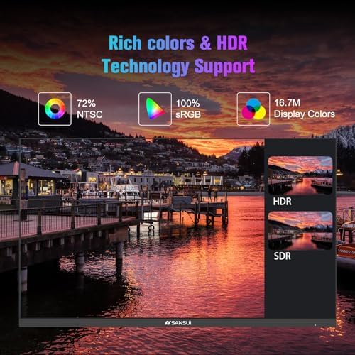SANSUI Monitor 24 inch 100Hz Computer Monitor丨FHD 1080P PC Monitor丨HDMI丨FreeSync丨HDR丨Earphone Jack丨 Ergonomic Tilt for Home and Office - Image 4