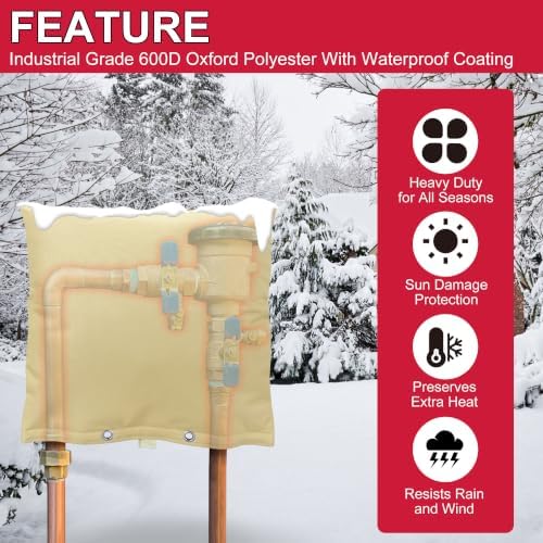 Backflow Preventer Insulation Cover, 24" W x 24" H - Image 5