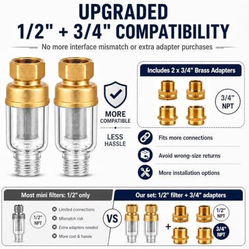 2 Pack Washing Machine Water Filter, Reusable Sediment Filters - Image 5