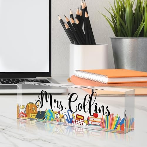 Custom Name Plate for Desk, Teacher Employee Appreciation Gifts, Office Decor - Image 3