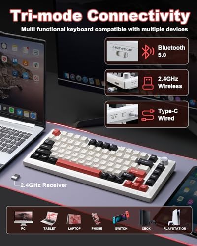 Y75 Wireless Mechanical Keyboard,2.4GHz/BT/Wired Gaming Keyboard - Image 3