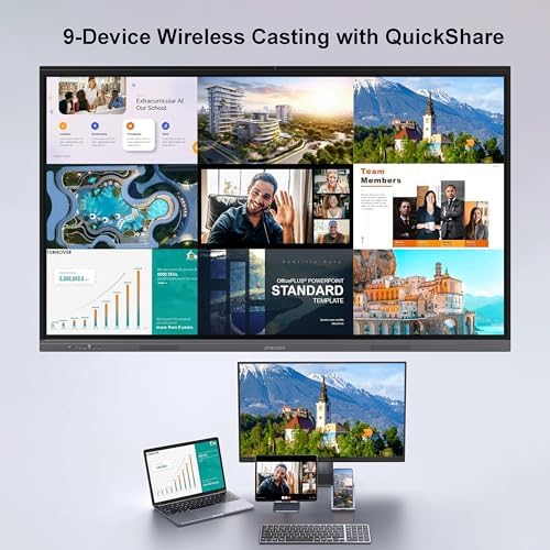 75" 4K Smart Board,Google EDLA Certified with 50MP AI Camera,40-Point Touch Digital Whiteboard,Android 14, 8+128GB,SmartBoard for Classroom Office Home（Wall Mount Included） (75 Inch) - Image 6