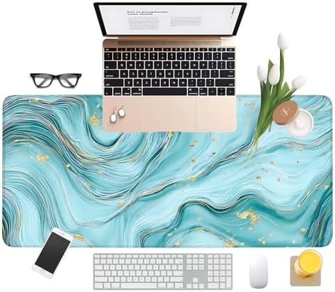 Blue Marble Gaming Mouse Pad 35.4"x15.7" Large Extended Pad Desk Mat Anti-Slip Rubber Base & Durable Stitched Edges for Gamers Smooth Mouse Pad Writing Surface for Desk Office/Home - Image 3