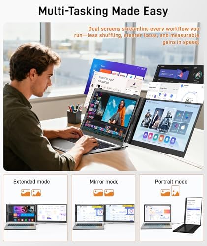 Laptop Screen Extender, Ultra-Thin 14" FHD 1080P Portable Monitor - Image 4