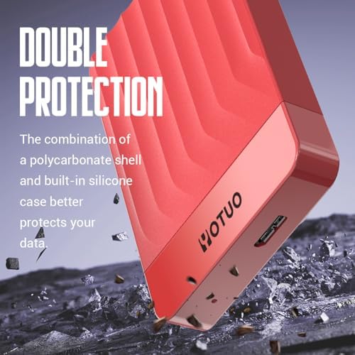 YOTUO 320GB External Hard Drive, Portable Storage Expansion HDD, USB 3.0 & USB-C for PC, Mac, Desktop, Laptop, Smartphone, PS4, Xbox One, Xbox 360, Office & Game, Red - Image 5