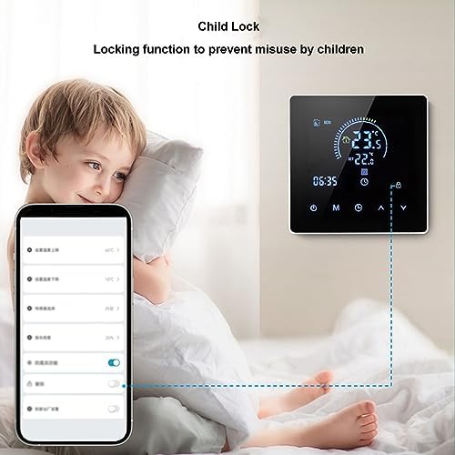 Smart Thermostat, Programmable Touchscreen LCD Display with Accurate Temperature Control for Home Office Shopping Malls PC Flame Retardant Material - Image 7