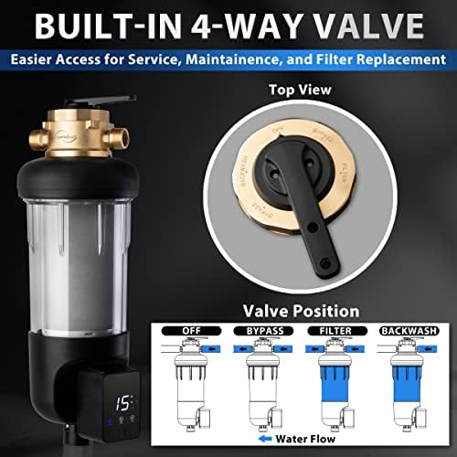 iSpring WSP50ARJ-BP Jumbo Whole House Water Filter System, 50 Micron - Image 4