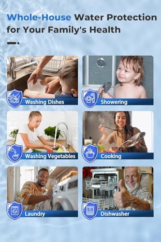 iSpring SGS-Tested Lead Removal Whole House Water Filter System w/ 3/4'' Push-Fit Stainless Steel Hoses, Reduces Arsenic, Cadmium, Mercury, Chlorine & up to 99% Lead, Model: WGB32B-CPB+AHPF12MNPT16X2 - Image 7