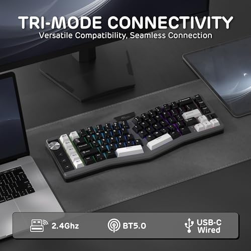 RK ROYAL KLUDGE A72 Alice Ergonomic Wireless Mechanical Keyboard,Split Ergo - Image 4