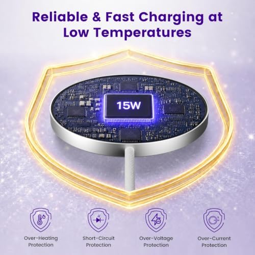15W Magnetic Fast Charging Pad, Wireless Charger for Samsung & Android - Image 6