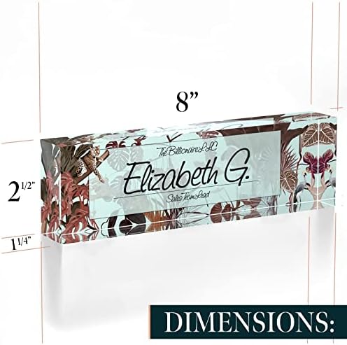 Desk Name Plate Personalized, Custom Name Plates for Desk, 2½/x8 Inches, Thick Crystal-Clear Acrylic, Gift Box, Office Desk Decor. USA Made by ACRYLUXE (Autumn) - Image 7