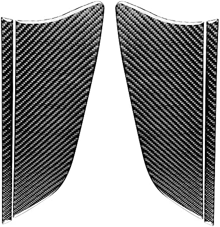Real Black Carbon Fiber Car Door Panel Storage Slot Panel Anti-Scratch Cover Buffer Mat Trim Sticker Compatible with Benz Smart Fortwo 2011 2012 2013 2014 2015 Auto Interior Accessories 4pcs - Image 4