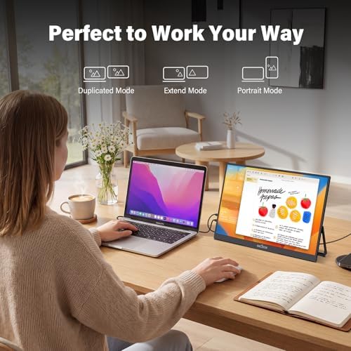InnoView 15.6 inch Portable Monitor 4K UHD 3840x2160 | 100% sRGB HDR | External Monitor with 2 USB-C & HDMI Ports | Travel Second Monitor for Laptop Mac PC Xbox PS5 Switch (Includes Adapter) - Image 4