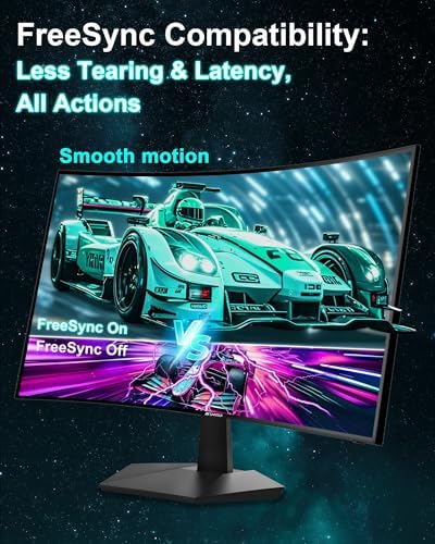 SANSUI 27 Inch Curved 160Hz Gaming Monitor 144Hz FHD 1080P Computer Monitor - Image 5