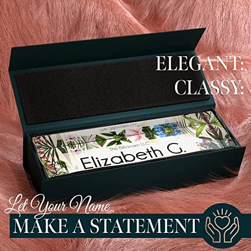 Desk Name Plate Personalized, Custom Name Plates, 2½/x8 Inches, Thick Crystal-Clear Acrylic, Gift Box, Office Desk Decor. USA Made by ACRYLUXE (Urbana) - Image 2
