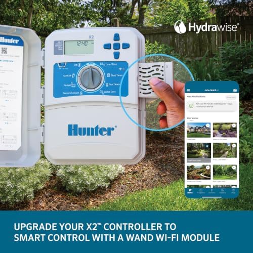 Hunter X2 8 Zone Sprinkler Controller, WiFi Compatible Sprinkler Timer - Image 6