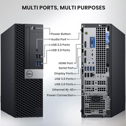 Dell OptiPlex SFF Desktop Computer PC, Intel Core i7-6700 Processor, 16GB DDR4 Ram, 512GB PCIe NVMe SSD, New 24 inch Monitor, HDMI, Built-in WiFi, Wireless Keyboard & Mouse, Windows 11 Pro (Renewed) - Image 2