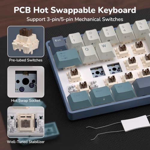 RK ROYAL KLUDGE RK68 65% RGB Wireless Mechanical Keyboard for Gaming, Work - Image 6