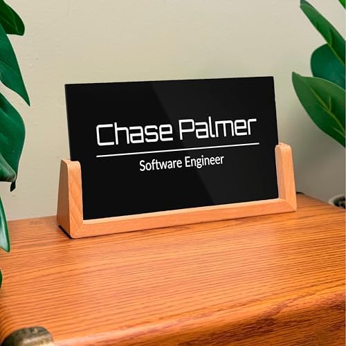 Professional Office Name Plate - Custom Name Plate with Led Stand Acrylic Custom Name Plate for Office Decor Corporate Gift Gift for Team Members Valentines Day (Design 1) - Image 4