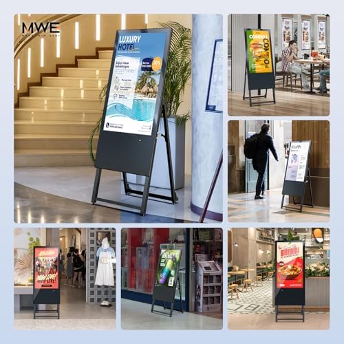 MWE 32 Inch Indoor Digital Signage Display Monitor, LCD Digital Kiosk, Advertising Display Poster, Android Kiosk with Auto Media Player, HDMI/USB (Plug-in use) - Image 2