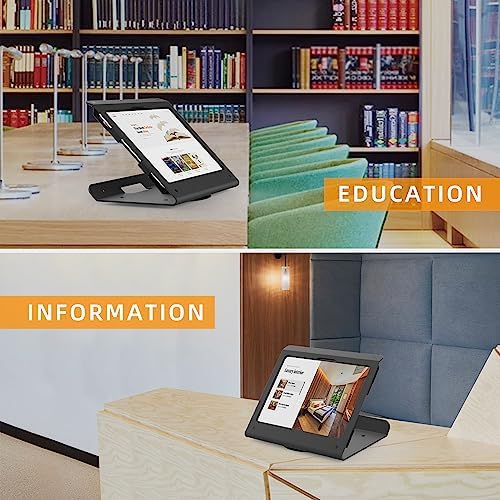 Tablet Stands Compatible with 11" Samsung Galaxy Tab A11+, Tab A9+, Heavy Duty Steel with 360° Swivel Base, Include Anti-Theft Cable Lock - BSC102BJ - Image 3