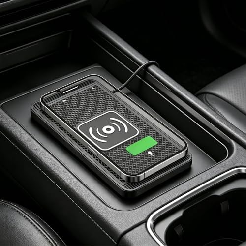 Wireless Charger Car Charging Pad 15W Fast Car Wireless Charger Pad, 15W Fast Charging, Anti-Slip, Universal Qi Compatible with iPhone and Wireless Charging Phones, Black(USB-C) - Image 2