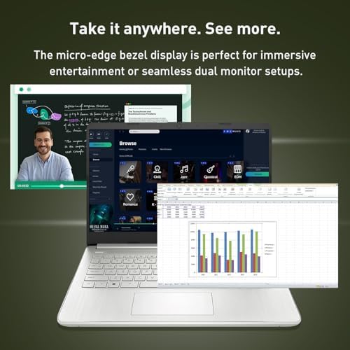 HP Ultrabook 14 Laptop Computer Business Study & Home 2026, MS Office for The Web + Win11 Home, Quad-Core Intel CPU, 128GB SSD, WiFi 6, Bundle Thunderobot Wireless Mouse - Image 6